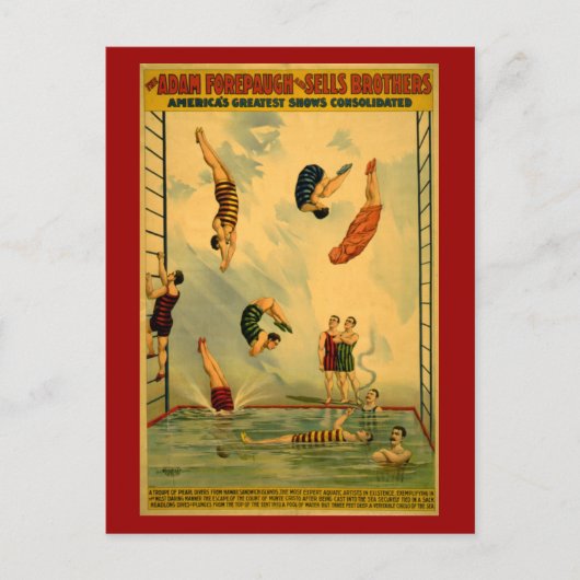 High Dive/Diving Circus Poster Briefkaart (Voorkant)