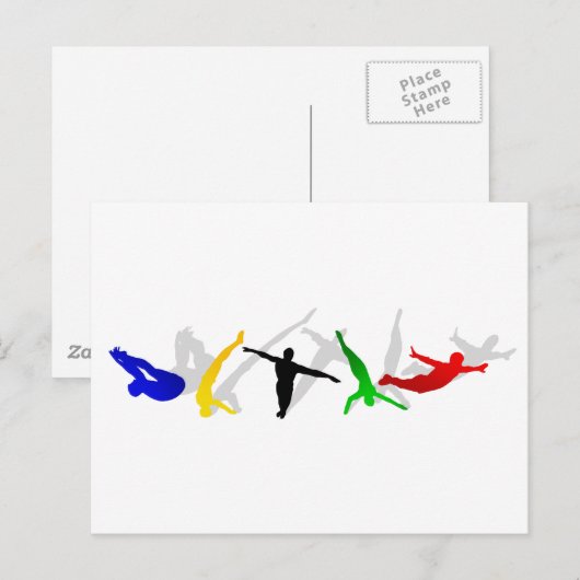 High Divers High Diving Springboard Platform Sport Briefkaart (Voorkant / Achterkant)