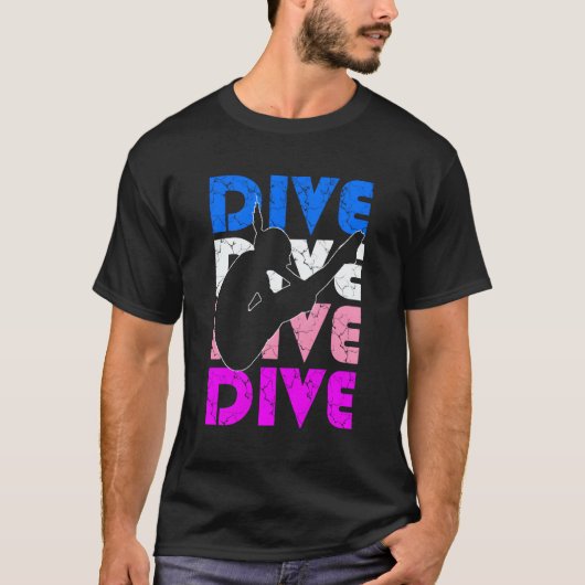 High Diving Quote Duik Springplank Duiker Meisjes  T-shirt (Voorkant)