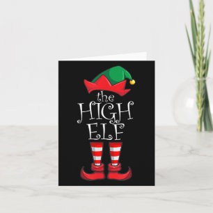 High Elf Matching Family Kerstparty Pajama Hi Kaart