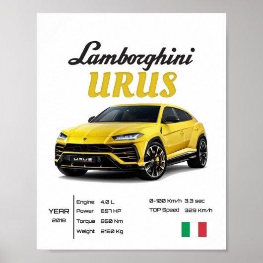 High-End Automotive Print | Italiaanse Super SUV U (Voorkant)