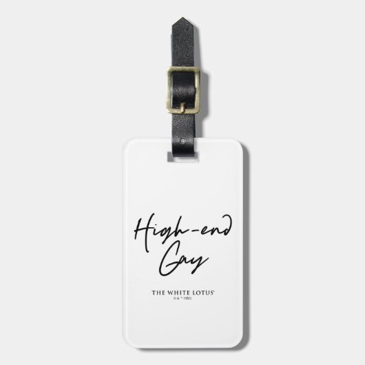 High-end gay - De witte lotus Bagagelabel (Voorkant verticaal)
