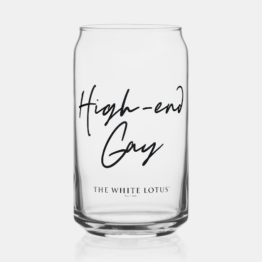 High-end gay - De witte lotus Blikvorm Glas (Voorkant)
