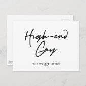High-end gay - De witte lotus Briefkaart (Voorkant / Achterkant)