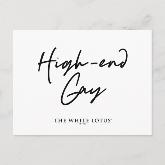 High-end gay - De witte lotus Briefkaart (Voorkant)