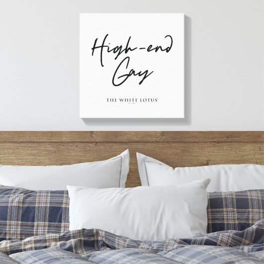 High-end gay - De witte lotus Canvas Afdruk (Insitu (Slaapkamer))