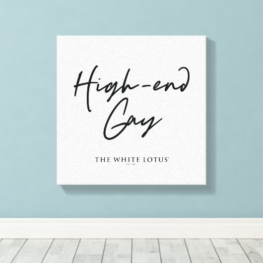 High-end gay - De witte lotus Canvas Afdruk (Insitu (Houten vloer))