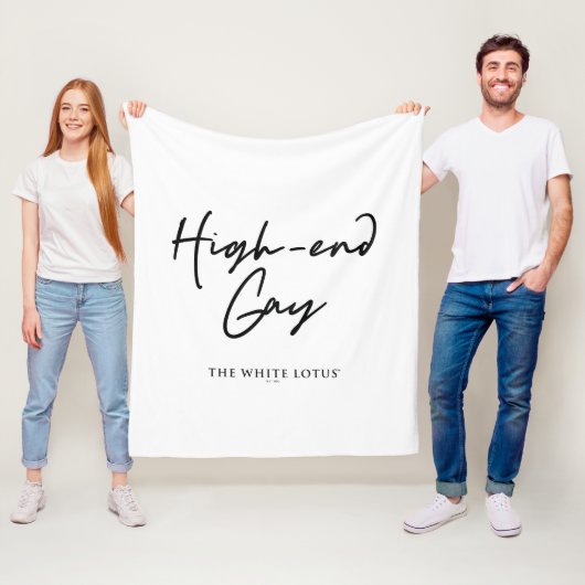 High-end gay - De witte lotus Fleece Deken (In situ)