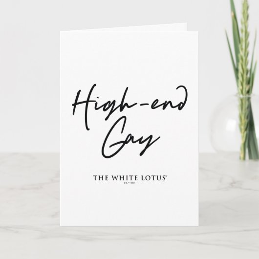 High-end gay - De witte lotus Kaart (Voorkant)