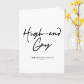 High-end gay - De witte lotus Kaart (Gele Bloem)