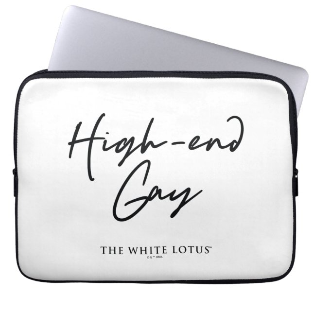 High-end gay - De witte lotus Laptop Sleeve (Voorkant)