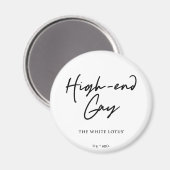 High-end gay - De witte lotus Magneet (Voorkant / Achterkant)