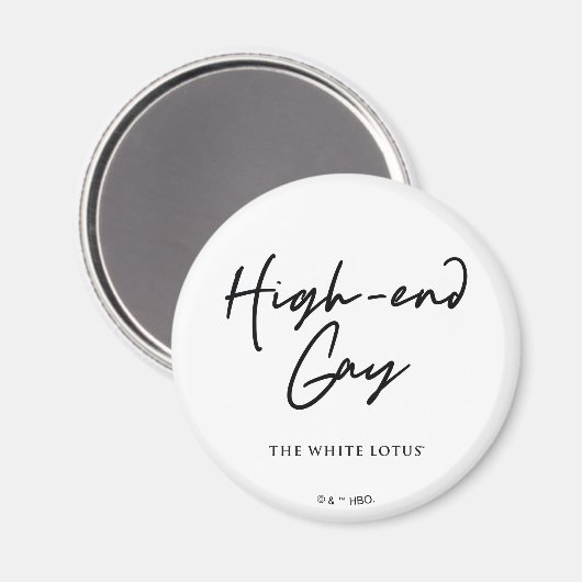 High-end gay - De witte lotus Magneet (Voorkant / Achterkant)