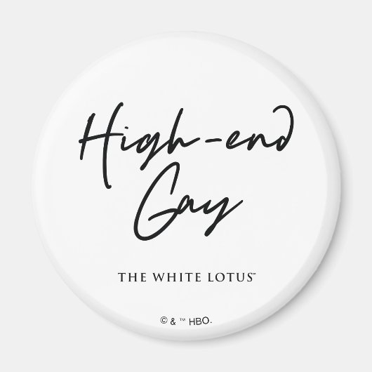 High-end gay - De witte lotus Magneet (Voorkant)