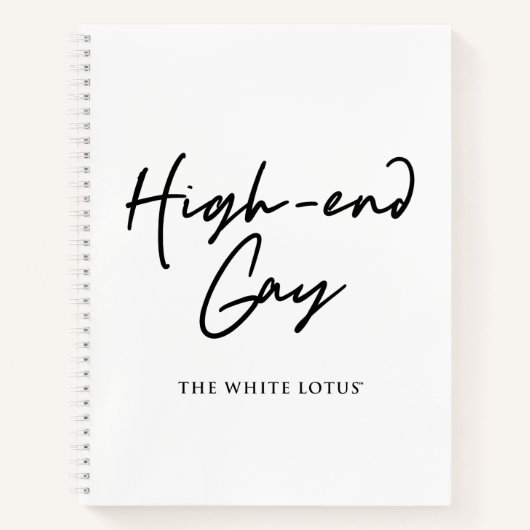 High-end gay - De witte lotus Notitieboek (Voorkant)