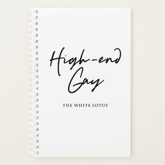 High-end gay - De witte lotus Planner (Voorkant)