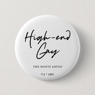 High-end gay - De witte lotus Ronde Button 5,7 Cm
