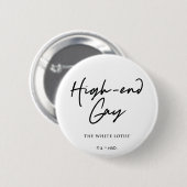 High-end gay - De witte lotus Ronde Button 5,7 Cm (Voorkant /achterkant)