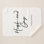 High-end gay - De witte lotus Sherpa Deken (Voorkant (horizontaal))