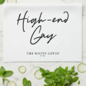 High-end gay - De witte lotus Theedoek (Gevouwen)