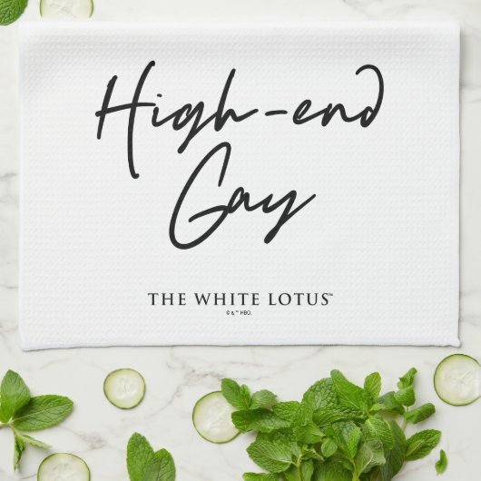 High-end gay - De witte lotus Theedoek (Gevouwen)