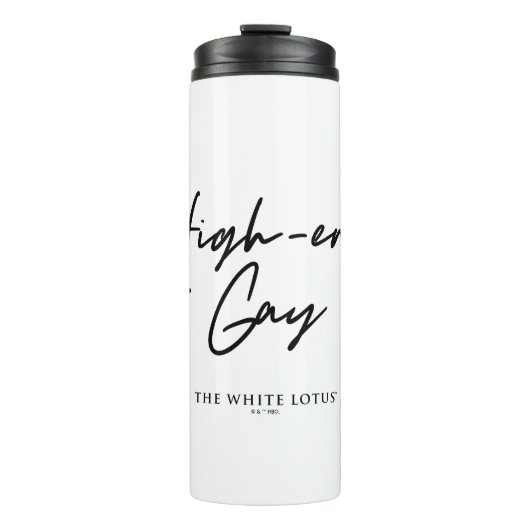 High-end gay - De witte lotus Thermosbeker (Voorkant)