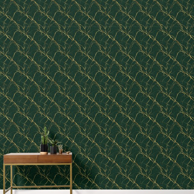 High End Gestuctuurde Gouden Accent Marmer  Behang (Hal)