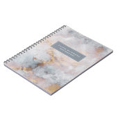 High-end Gold- en grijs marmer-notitieboek Notitieboek (Linkerzijde)