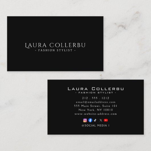 High-End Luxury Business Cards Visitekaartje (Voorkant / Achterkant)