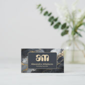 High-End Marmer Zakelijk Branding Visitekaartje (Staand voorkant)