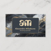 High-End Marmer Zakelijk Branding Visitekaartje (Voorkant)