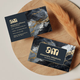 High-End Marmer Zakelijk Branding Visitekaartje