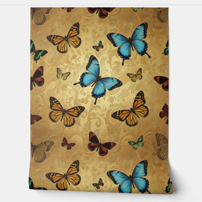 High End Textured Authentic Butterfly Design Behang (Afrollen)