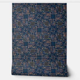 High End Textured Circuit Board Design Behang