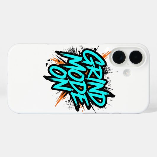 High Energy "Grind Mode On" Hustle Case-Mate iPhone Case (Achterkant (horizontaal))