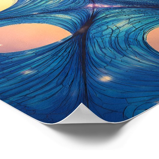 High-Energy Wormhole Abstract Wallpaper and Art Poster (Hoek)