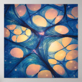 High-Energy Wormhole Abstract Wallpaper and Art Poster (Voorkant)