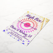 High Five! 5e verjaardag Folie Uitnodiging (Gedraaid)