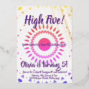 High Five! 5e verjaardag uitnodiging ontwerp