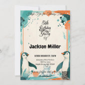 High Five 5th Birthday, Blauwgroen en Sinaasappel, Kaart (Voorkant)