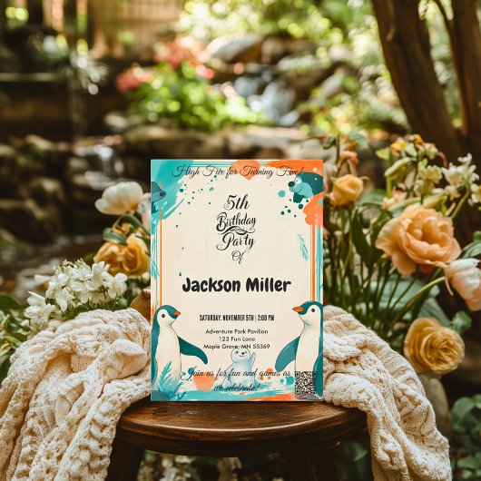 High Five 5th Birthday, Blauwgroen en Sinaasappel, Kaart