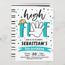 High Five Birthday Hi Vijf 5th Birthday Party Kaart