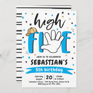 High Five Birthday Hi Vijf 5th Birthday Party Kaart