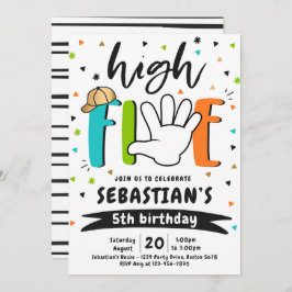 High Five Birthday Hi Vijf 5th Birthday Party Kaart