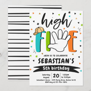 High Five Birthday Hi Vijf 5th Birthday Party Kaart