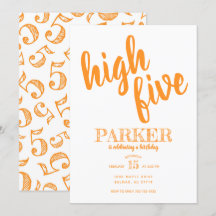 High Five Birthday uitnodiging