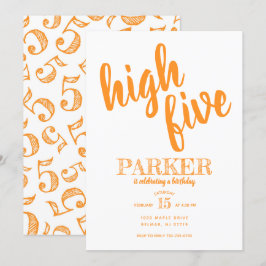 High Five Birthday uitnodiging