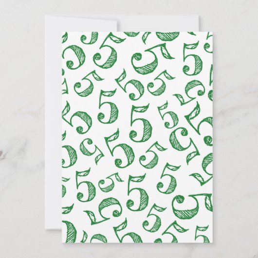 High Five Birthday uitnodiging Groen (Achterkant)