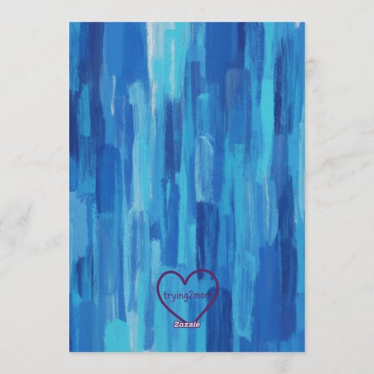 High Five, Blue Painted 5th Birthday Kaart (Achterkant)