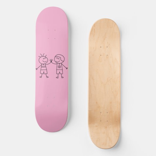 High Five Fist Bump Vrede Broederschap Persoonlijk Skateboard (Voorkant)